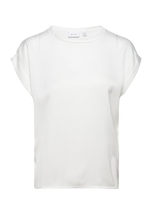 Viellette S/S Satin Top - Noos Vila White