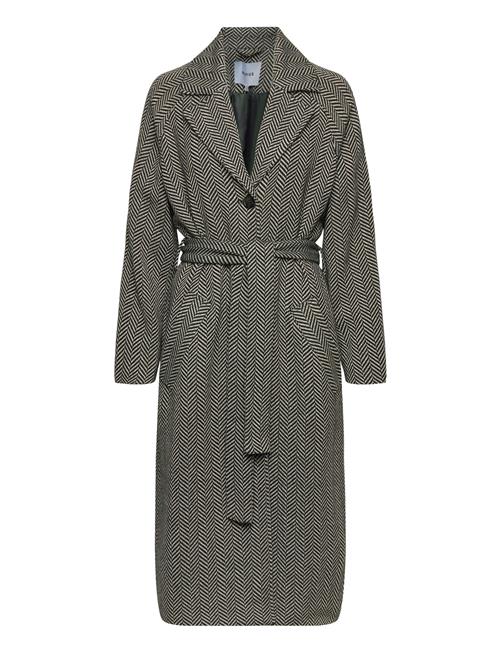 Msnatalie Woolen Belted Coat Minus Green