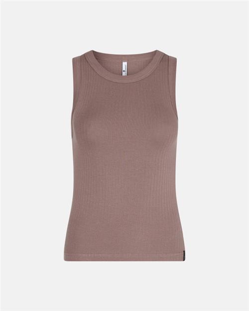 Tanktop "rib"  | Bambusviskose | Brun