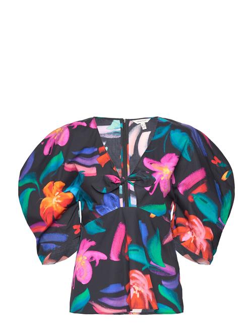 GANT Floral Print Volume Sleeve Blouse GANT Black