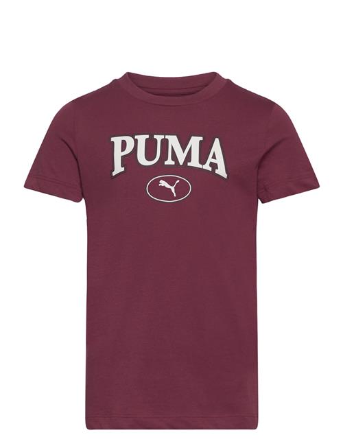 Se PUMA Puma Squad Graphic Tee G PUMA Burgundy ved Booztlet