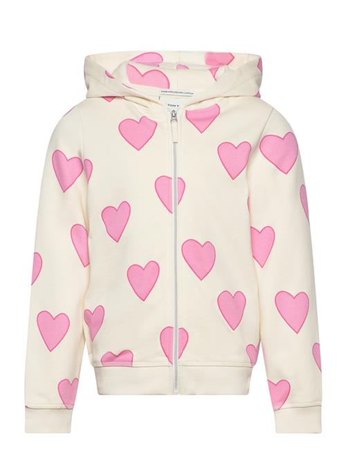 Se Tom Tailor Cosy Heart Sweatjacket Tom Tailor Patterned ved Booztlet