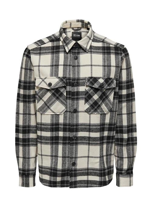 ONLY & SONS Onsmilo Ovr Check Ls Shirt Noos ONLY & SONS Cream