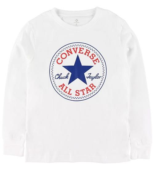 Se Converse Bluse - Hvid m. Logo ved KidsWorld