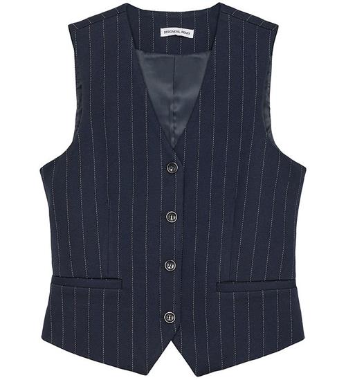 Designers Remix Designers Remix Vest - Zoe - Navy/White Pinstripe