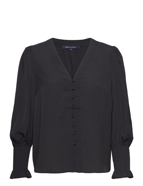 French Connection Crepe V Neck Blouse French Connection Black