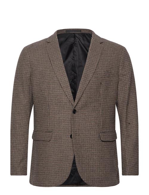 Se Selected Homme Slhslimdan Flannel Blazer O Selected Homme Beige ved Booztlet