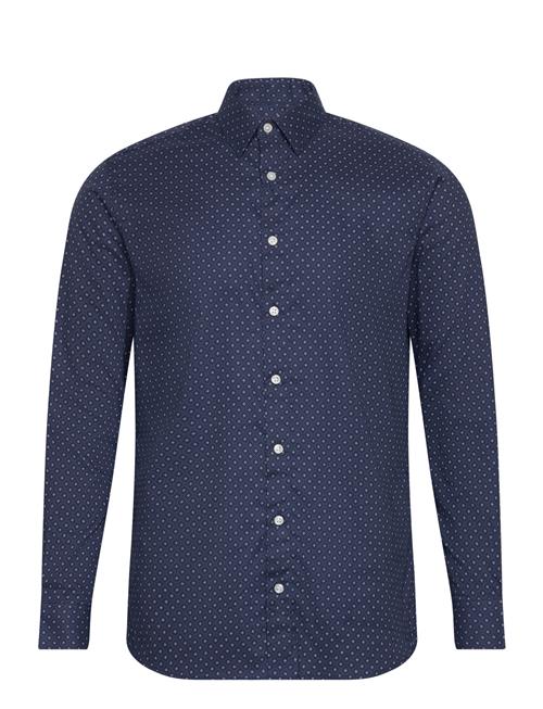 Slhslim-Dan Aop Shirt Ls O Selected Homme Navy