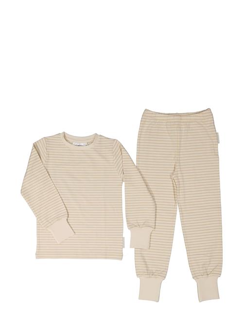 Geggamoja Two Pcs Pyjamas Classic Geggamoja Beige