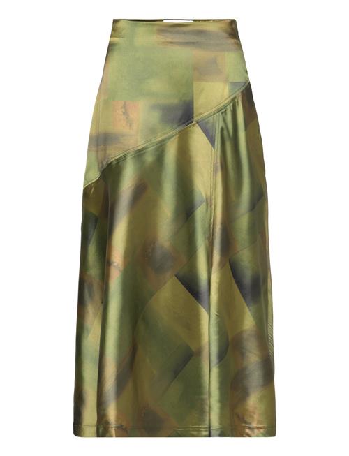 Hosbjerg Laura Satin Skirt Hosbjerg Green