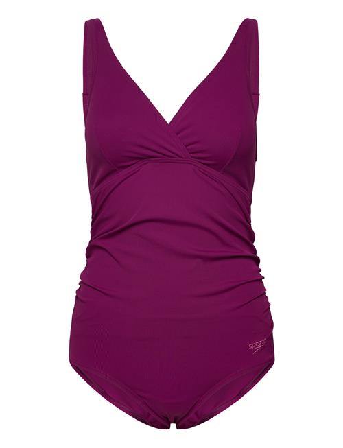 Speedo Womens V Neck Maternity U Back Speedo Purple