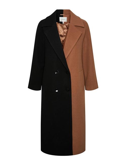 YAS Yasblocky Wool Coat - Ka YAS Brown