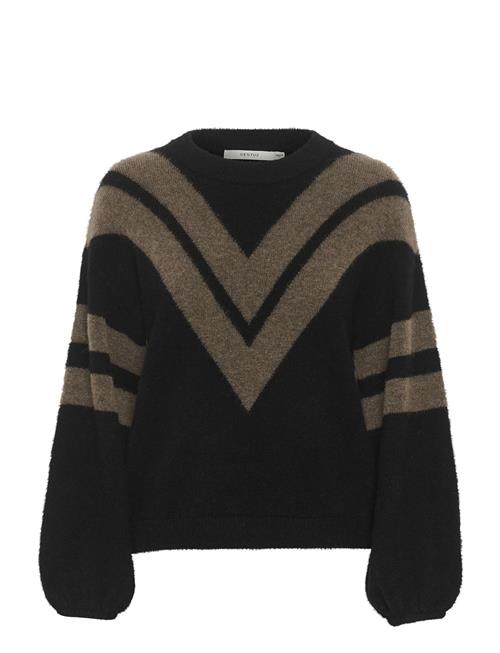 Gestuz Alphagz Ls Striped Pullover Gestuz Black