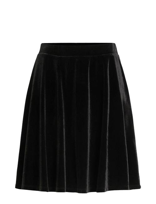 Vila Vikatja Hw Short Velvet Skirt/Ka Vila Black