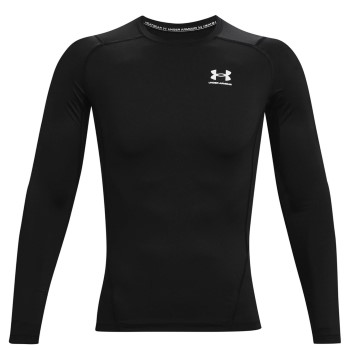 Se Under Armour HeatGear LS Compression Shirt Sort XX-Large Herre ved Timarco