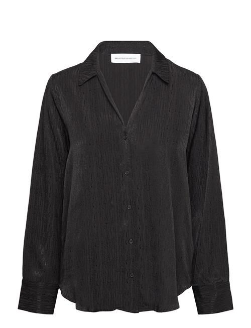 Slftyra Ls Shirt B Selected Black