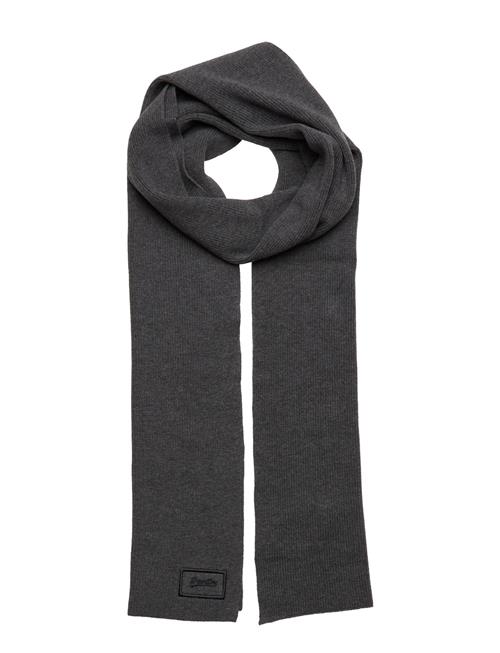 Superdry Knitted Logo Scarf Superdry Grey