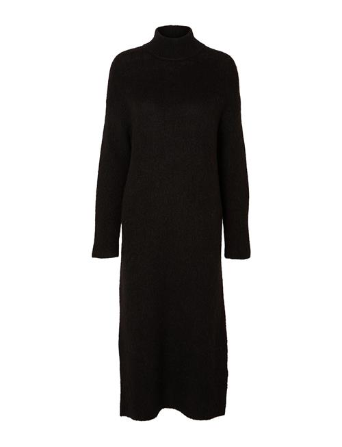 Slfmaline Ls Knit Dress High Neck Noos Selected Black