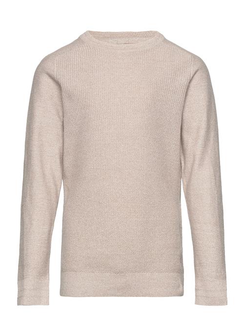 Se Jack & Jones Jprblaanderson Knit Structure Crew Jnr Jack & J S Beige ved Booztlet