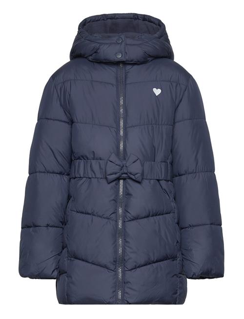 Se Tom Tailor Belted Puffer Coat Tom Tailor Navy ved Booztlet