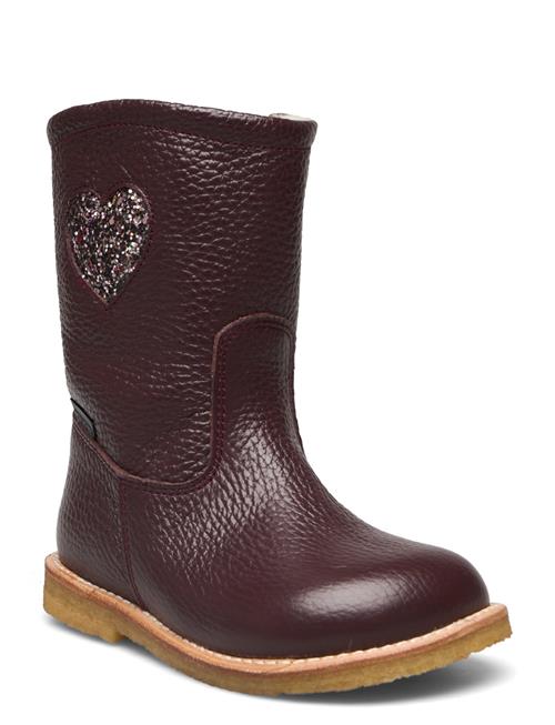 Boots - Flat - With Zipper ANGULUS Purple