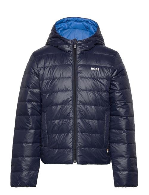 Se BOSS Reversible Puffer Jacket BOSS Navy ved Booztlet