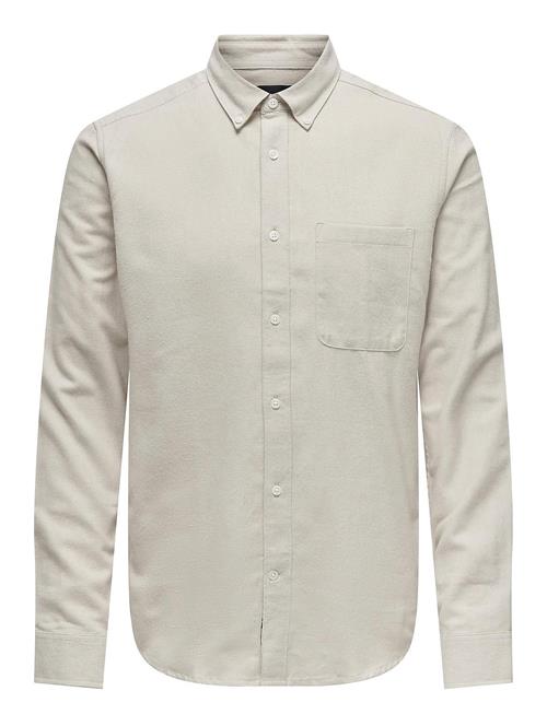 Onsgudmund Slim 1-Pkt Solid Shirt Noos ONLY & SONS Cream