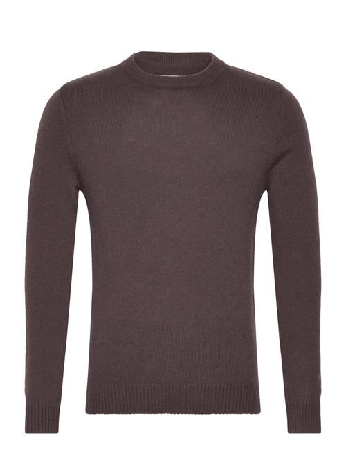 Se Jack & Jones Jprcclambswool Knit Crew Neck Ln Jack & J S Brown ved Booztlet