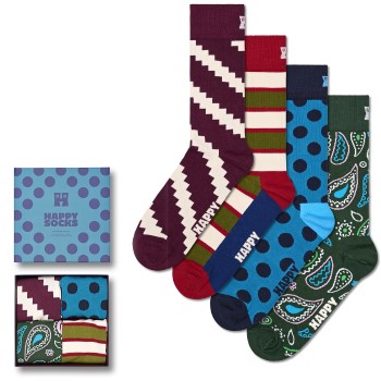 Happy socks Happy Sock New Vintage Socks Gift Set Strømper 4P Flerfarvet bomuld Str 41/46