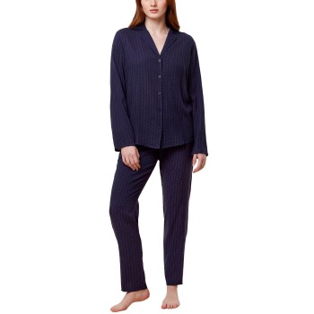 Se Triumph Boyfriend Fit Pyjamas PW Marineblå viskose 42 Dame ved Timarco