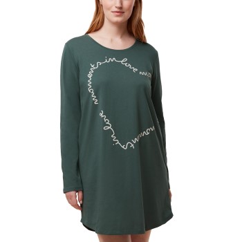 Se Triumph Long Sleeve Nightdress NDK 03 Mørkgrøn  40 Dame ved Timarco