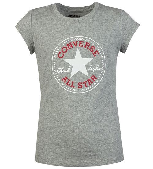 Se Converse Converse T-shirt - GrÃ¥ m. Logo ved KidsWorld