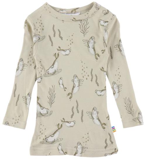 Se Joha Bluse - Bambus - Beige Aop ved KidsWorld