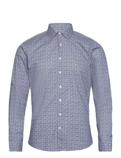 Aop Floral Shirt L/S Lindbergh Blue