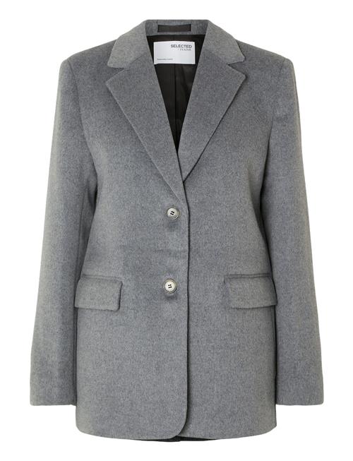 Selected Femme Slfsasja Wool Blazer B Selected Femme Grey