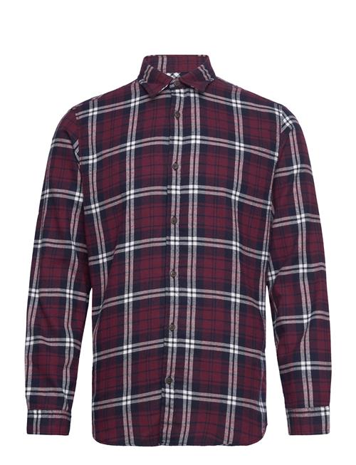 Jack & Jones Jjplain Fall Check Shirt Ls Jack & J S Burgundy