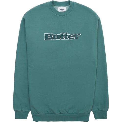 Se Butter Goods Cord Logo Crew Grøn ved Quint