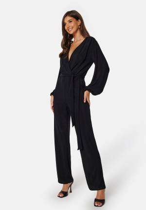 Bubbleroom Occasion Leena Sparkling Jumpsuit  Black S