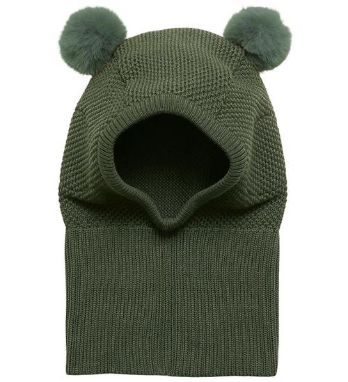 Se Huttelihut Huttelihut Elefanthue - Uld - 1-lags - Wooly - Green Oil m. Kvas ved KidsWorld