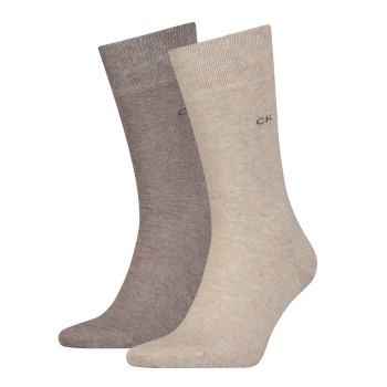 Calvin Klein Legwear Calvin Klein Strømper 2P Carter Casual Flat Knit Sock Brun Str 43/46 Herre