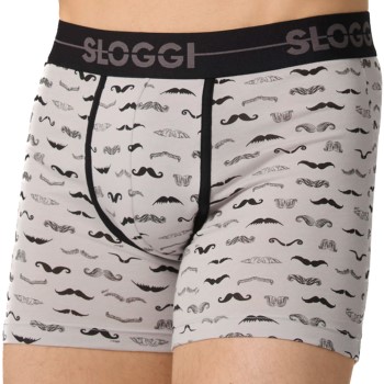 Sloggi 2P Men GO Movember Short Sort/Hvid bomuld Large Herre