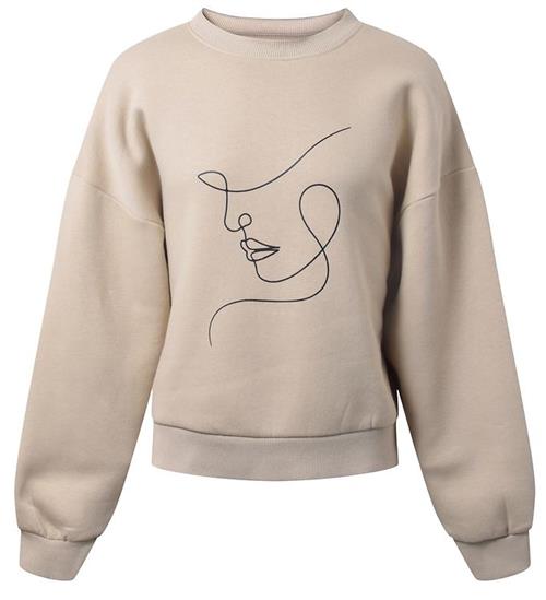 Se Hound Hound Sweatshirt - Lineart - Sand m. Print ved KidsWorld