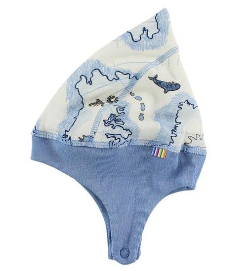 Se Joha Joha Hue - Arctic Zone - Uld/Bambus - Creme m. BlÃ¥t Print ved KidsWorld