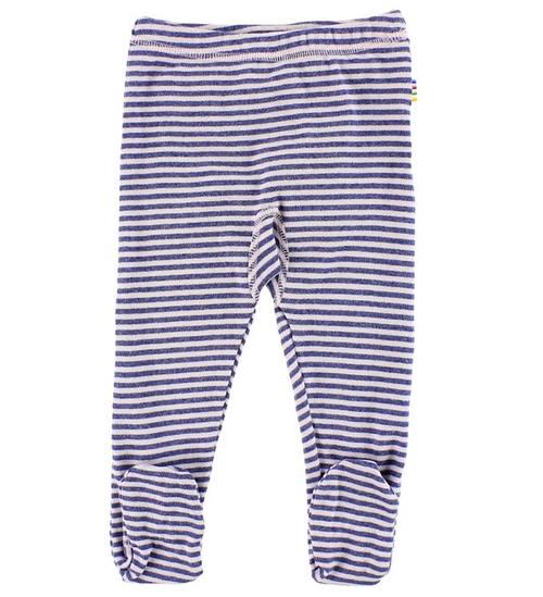 Joha Joha Leggings m. Fod - LyserÃ¸d/BlÃ¥stribet