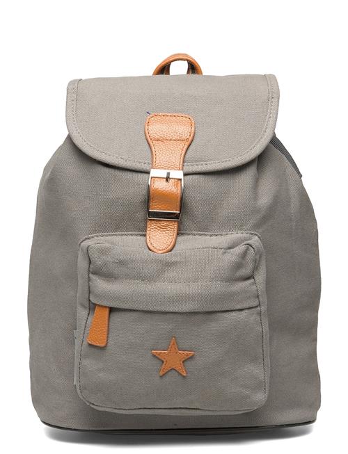 Smallstuff Baggy Back Pack, Grey With Leather Star Smallstuff Grey