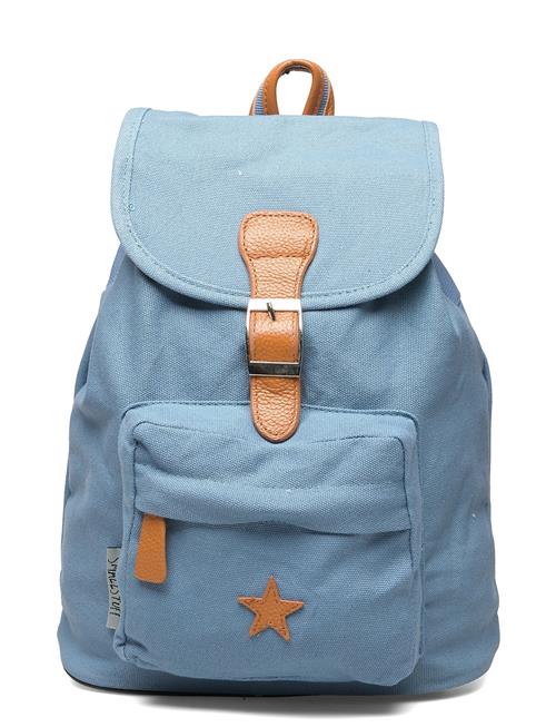 Smallstuff Baggy Back Pack, Cloudy With Leather Star Smallstuff Blue