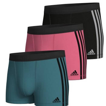 adidas 3P Active Flex Cotton 3 Stripes Blå/Rosa bomuld XX-Large Herre