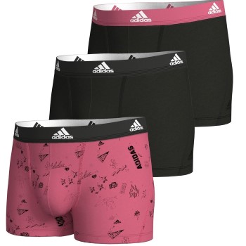 adidas 3P Active Flex Cotton Trunk Sort/Rosa bomuld X-Large Herre