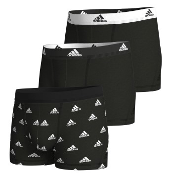 adidas 3P Active Flex Cotton Trunk Sort mønstret bomuld Large Herre