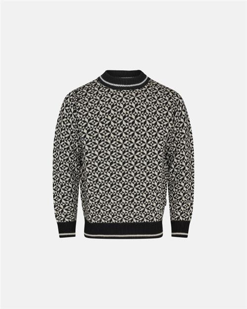 Pullover "strik" | 100 uld | Blå